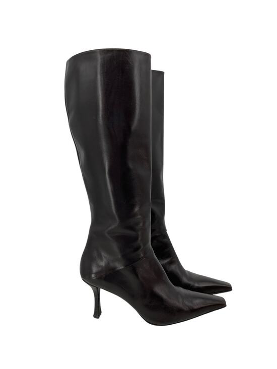 Stuart Weitzman Shoes - Stuart Weitzman Boots Knee High Heels Brown Leather Size 9